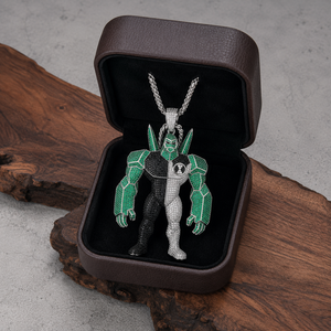 Custom Hip Hop Iced Character Christian Moissanite Freshwater Pearl Pendant 925 Silver Micro Pave <b>Green</b> <b>Black</b> White Stones - Product Image 5
