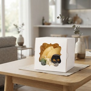 Boîtes à pâtisserie biodégradables avec fenêtre, en papier verni, pour desserts, fraises, beignets, cadeaux de fête – Meilleures ventes au Vietnam - Product Image 6