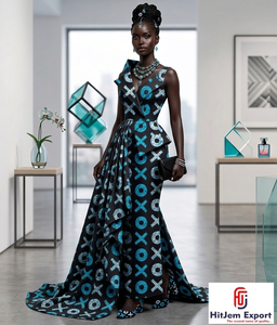 Tela africana estampada en cera de primera calidad, 100% algodón, textil Ankara para vestidos, producción de ropa de Ghana, estampado africano. - Product Image 2