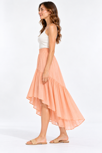 Falda escalonada de algodón voile para mujer – Falda de verano ligera de 100 GSM, tela de algodón suave - Product Image 2