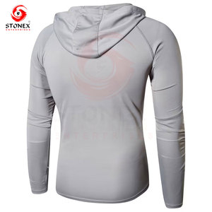 Sudadera con Capucha para Pesca, Manga Larga, Secado Rápido, UPF 50+, Transpirable, Ligera, Poliéster/Algodón, Tallas Grandes, para Actividades al Aire Libre - Product Image 2