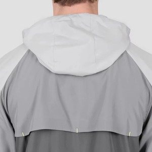 Conjunto de Chaqueta Corta y Pantalones Cortos de Dos Piezas Personalizado, Estilo Windbreaker, con Parches, Cierre de Cremallera, Nailon y Poliéster, Ropa Deportiva Urbana para Hombre - Product Image 3