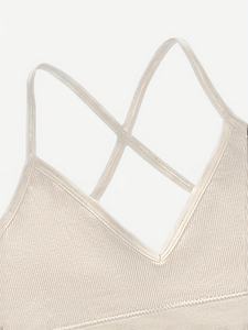 เสื้อชั้นในกีฬาสำหรับผู้หญิงแบบเรียบง่าย รองรับแรงกระแทกสูง ระบายอากาศได้ดี ผลิตจากผ้าสแปนเด็กซ์/ไนลอน ปรับแต่งโลโก้ด้านหน้าได้ ใส่สบาย เหมาะสำหรับการออกกำลังกาย - Product Image 3