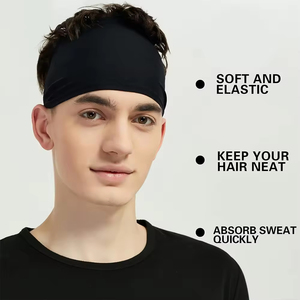 Bandeau de sport professionnel brodé, élastique, en coton, absorbant la transpiration, pour broderie promotionnelle - Product Image 2