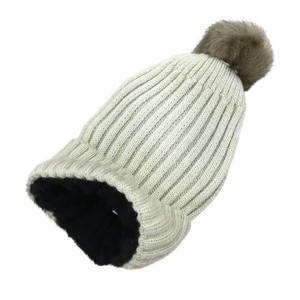 Unisex Knitted Beanie Hat With Fur Pom Pom Solid Color Warm <b>Winter</b> <b>Cap</b> For Outdoor Use Adult Size Custom Design Beanies OEM 2026 - Product Image 3