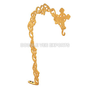 Porte-chaussons orthodoxe en laiton |   Support mural en laiton pour lampes à huile de sanctuaire - DOUBLE VEE EXPORTS - Product Image 2