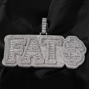 Collar de Plata de Ley S925 con Colgante de Letra Personalizada, Joyería Hip Hop de Lujo con Moissanita Baguette, Joyería Fina - Product Image 5