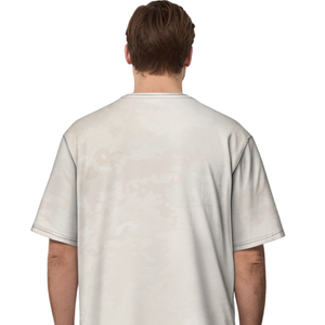 T-shirt graphique oversize pour homme, col rond, manches courtes, imprimé typographique, coupe ample, streetwear, décontracté, vêtement de mode personnalisé - Product Image 1