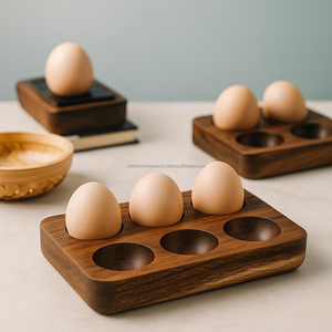Porta Huevos de Madera Ecológico Hecho a Mano, Organizador de Cocina Estilo Rústico, Apto para Lavavajillas, para Huevos Frescos - Product Image 4