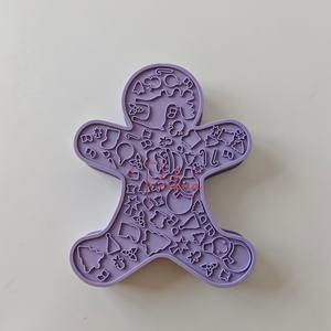 OEM ODM hewan peliharaan pengumpan lambat Natal hijau merah jahe pria hadiah Natal hewan peliharaan bertema anjing mangkuk makan lambat untuk Natal - Product Image 3