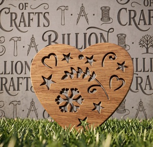 Decoración de Madera en Forma de Corazón, Hecha a Mano, Tema de Amor, Adorno Artesanal Independiente, Regalo - Product Image 2