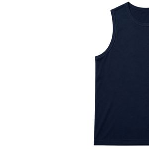 Navy Blue Men Sleeveless Tank <b>Top</b> Minimal Mountain Logo Design Casual Summer <b>Vest</b> Gym Fitness Workout Muscle Shirt Cotton - Product Image 2