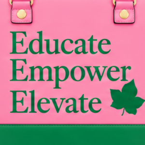 Green Pink AKA Women Sisterhood <b>Handbag</b> Letter Graphic Fashion Tote Bag Casual Shoulder Carry Purse with Double <b>Handle</b> for Daily - Product Image 6