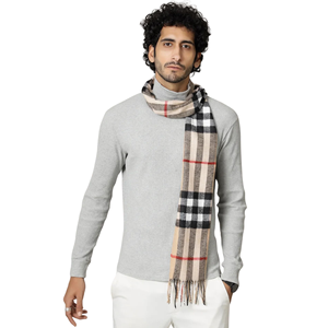 <b>Men's</b> Classic Checkered <b>Wool</b> <b>Scarf</b> Long Thermal Winter <b>Scarf</b> For Adults Insulation Warmth Apparel - Product Image 4