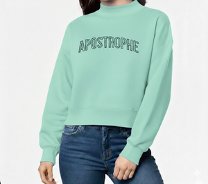 Sudadera Oversize de Cuello Redondo para Mujer, Color Naranja Sólido, 100% Algodón, Bordado Frontal, Hombros Caídos, Ropa de Otoño - Product Image 3