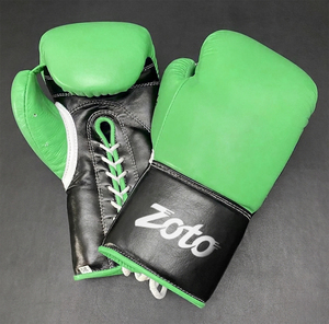 Professional Lace Up Boxing Gloves Leather Fight Gloves for Competition Sparring Training with Premium <b>Foam</b> <b>Padding</b> - Product Image 1