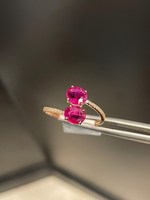Bague en rubis de Birmanie en argent sterling, bijoux de luxe vintage pour femmes, plaqué rhodium, certifié IGI, coupe ovale, couleur naturelle, tendance