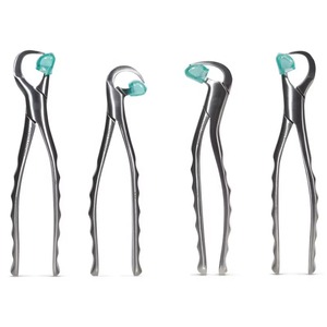 Ensemble de forceps d'extraction dentaire en acier inoxydable réutilisable de haute qualité, 4 pièces - Product Image 1
