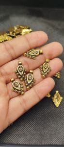 Charmes en laiton corail, best-sellers, en forme de feuille, pour bijoux micro-macramé bohème chic - Product Image 4