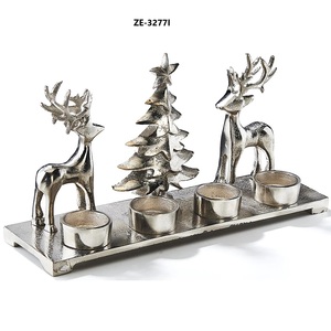 Handmade Gold Candle <b>Stand</b> Supplier for Wedding Planners Event Designers and Hospitality BusinessesChristmas Deer and Tree <b>Tea</b> - Product Image 1