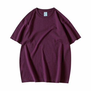 Camiseta de Manga Corta con Cuello Redondo Extra Grande de Jersey de Algodón para Hombre, Color Negro Sólido, Informal, Logotipo Personalizado, OEM, Venta al por Mayor - Product Image 3