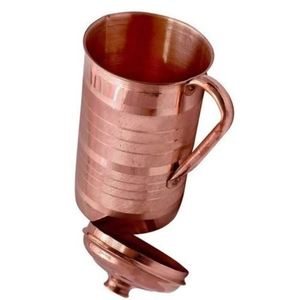 Copper jug set for <b>elevated</b> guest serving experience water serving metal set with glasses durable reusable kitchen dining drinkw - Product Image 6