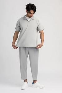 เสื้อโปโลแขนสั้นผู้ชาย, เสื้อยืดคอปกเสื้อลำลองหลวมระบายอากาศ - Product Image 4