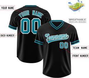 Maillot de baseball personnalisé à col en V, pull respirant imprimé, chemise de sport personnalisée avec nom et numéro brodés pour hommes, femmes et adultes - Product Image 6