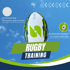 ลูกบอลฝึกซ้อมรักบี้แบบกำหนดเอง ผลิตจากยางสังเคราะห์ที่ทนทานและน้ำหนักเบา เหมาะสำหรับการพัฒนาทักษะและการฝึกซ้อมเป็นทีม - Product Image 4