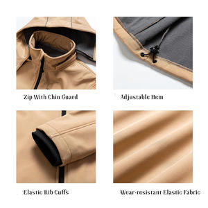 Chaqueta softshell personalizada para hombre, impermeable, cortavientos, transpirable, para senderismo en invierno, duradera, cálida, informal y a la moda. - Product Image 6