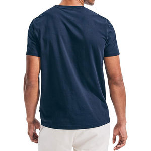 T-shirts pour hommes à col en V, coupe ajustée, manches courtes, séchage rapide, marque privée, haute qualité, avec logo personnalisé, en vente - Product Image 2