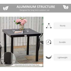"Lightweight Modern Outdoor Aluminum <b>Folding</b> Patio <b>Dining</b> <b>Table</b>" - Product Image 5