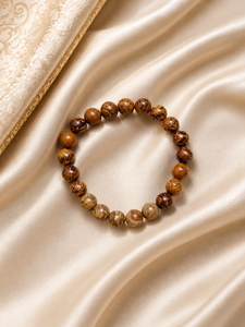 Wholesale Natural Leopard Skin Quartz <b>Bead</b> Bohemian Style Energy <b>Beads</b> <b>Bracelet</b> Luxury Genuine Brown Stone Gift Men Women - Product Image 2