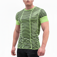 T-shirt de musculation Premium Strong Man Grip Sporty Slim Fit en silicone antidérapant imprimé, compression, séchage rapide, design personnalisé