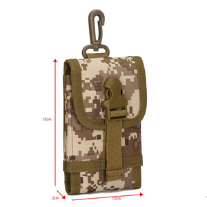 กระเป๋าคาดเอวทรงกล่องลายพราง ทำจากโพลีเอสเตอร์ ปิดด้วยหัวเข็มขัด เหมาะสำหรับกิจกรรมกลางแจ้ง เดินป่า ใส่โทรศัพท์และอุปกรณ์เสริม - Product Image 5