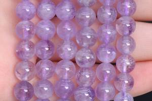 Cuentas de Amatista Translúcida, Cuentas Sueltas Redondas de Piedras Preciosas Naturales Genuinas de Brasil, 15 Pulgadas, Venta al por Mayor - Product Image 3