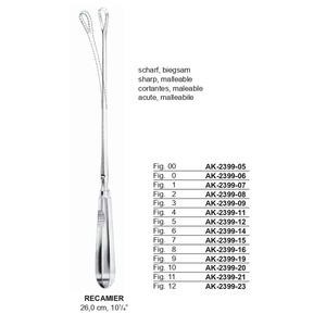 เครื่องมือขูดโพรงมดลูกแบบปลายทู่/อ่อนตัวได้ ขนาด 29.5-32.5 ซม. (11 3/4"-12 3/4") ยี่ห้อ Mahersi รุ่น 195-02 แบบใช้มือ ได้รับการรับรองมาตรฐาน CE - Product Image 1