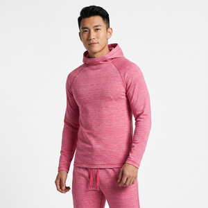 Survêtement rose à capuche pour femme, manches longues, couleur unie, tenue de sport décontractée avec pantalon à cordon de serrage et poches latérales, style automne - Product Image 5