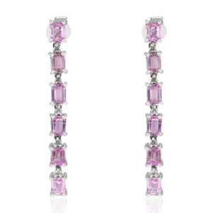 Boucles d'oreilles pendantes en or rose 18 carats avec rubis et perles, style religieux tendance, cadeau - Product Image 1