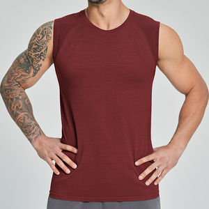 Débardeur de sport sans couture pour homme, coupe ajustée, pour la course, la gym, la musculation, débardeur de fitness sans manches - Product Image 2