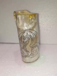 Corne à boire en buffle naturelle, petit mug, chope, mug viking pour le vin, la bière, le café, pour les fêtes - Product Image 5