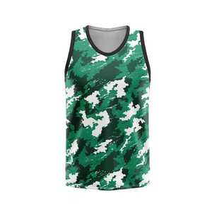 Men Camouflage Tank <b>Top</b> O-Neck Casual Knitted Quick Dry Polyester Sleeveless Shirt - Product Image 1