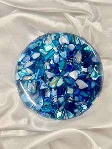 Posavasos con diseño de flor de rosa, posavasos de cuentas de semillas, posavasos de margaritas hechos a mano con cuentas de arroz, decoración de escritorio, regalo complementario - Product Image 3