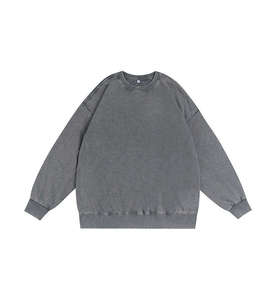 เสื้อสเวตเตอร์ไหมพรมเฟรนช์เทอร์รี่เนื้อหนาแบบสั่งทำพิเศษสำหรับผู้ชาย OEM 2026 พร้อมโลโก้  ทรงโอเวอร์ไซส์ ไหล่ตก  สำหรับฤดูใบไม้ร่วง  แบบยูนิเซ็กส์ - Product Image 1