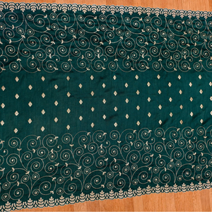 Designer Georgette Dupatta Embroidery Fabric Premium Floral Sequins Work Fabric For Party Wear Dresses <b>Wedding</b> Outfit Material - Product Image 4