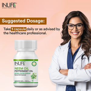 Neem Oil and Peppermint Oil Capsules 60 Vegetarian Capsules Plant Based Herbal Capsule Bottle for Adults Daily Use - Product Image 2