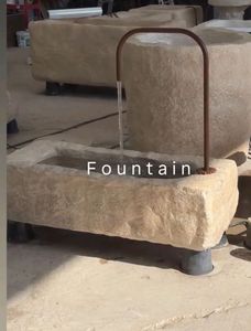 Fontaine de jardin en pierre avec fonction aquatique, design européen, garantie 5 ans et plus pour la décoration extérieure - Product Image 3