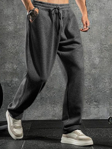 Pantalones Deportivos de Primera Calidad en Color Beige, Talla Grande, Personalizados, Lavados con Ácido, Antiarrugas, de Algodón Ecológico, Pantalones Casuales para Hombre, Invierno - Product Image 6