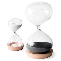 Minuteur de table contemporain en forme de boussole, sablier 5 minutes, nouveau design, luxe, écologique, fait main, cadeau de Noël, laiton et verre