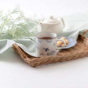 Tazas de Leche Calme Mino Ware - Hechas en Japón, Porcelana Mate, Diseño Wabi-Sabi, Lindo Patrón Floral, Aptas para Microondas y Lavavajillas, Ideales para Regalos - Product Image 5